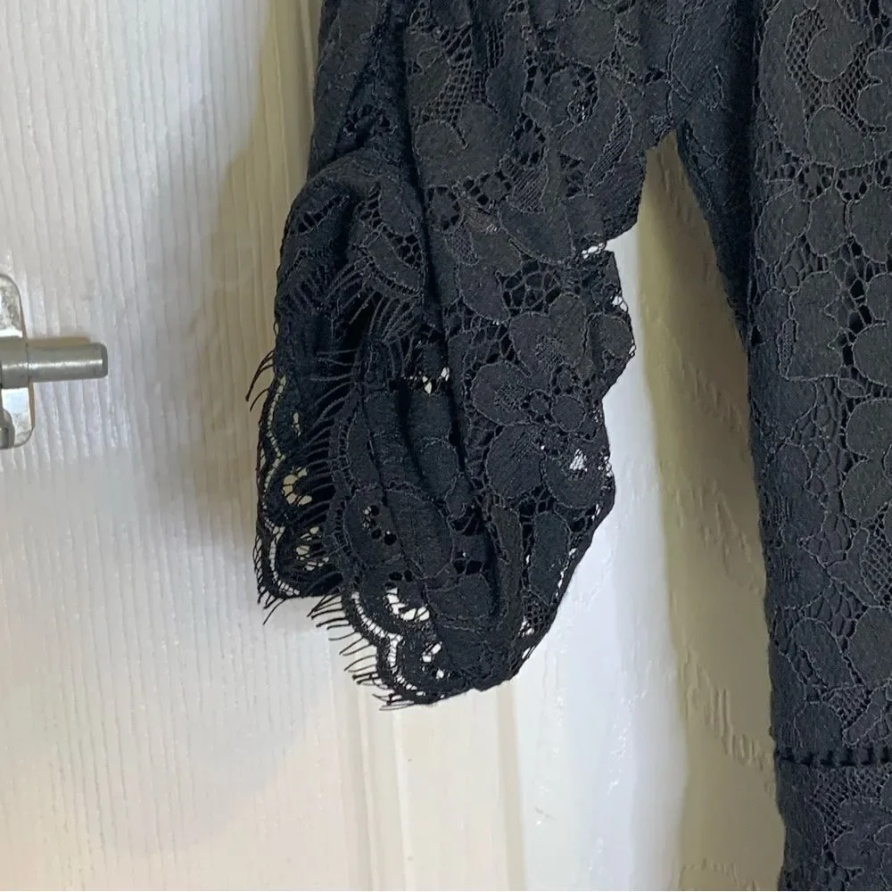 Joie Riya Black Lace Cocktail Dress Size 2